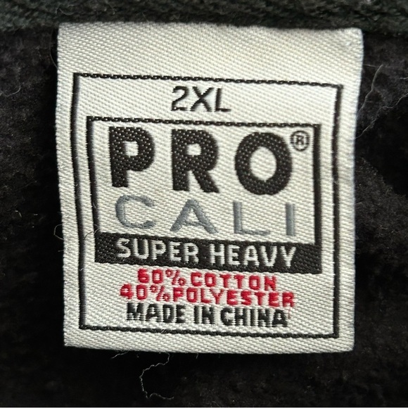 PRO CALI Men’s BACKWOODS Hoodie Sweater 2XL Black Pull Over Casual Street - Picture 13 of 14